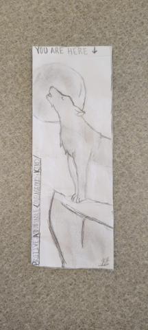 pencil drawn wolf bookmark submission