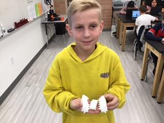 Tyler with his 3d printed project