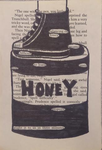 honey black out poetry