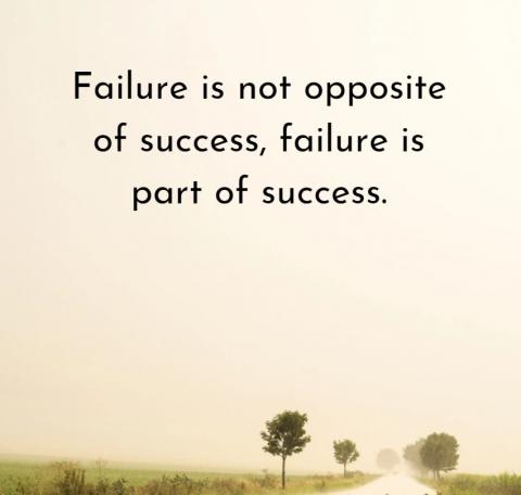 failure is a part of success