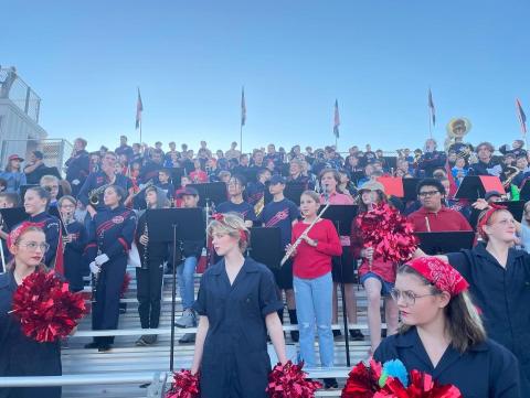 Spring Canyon Middle School Band at Springville High School Homecoming