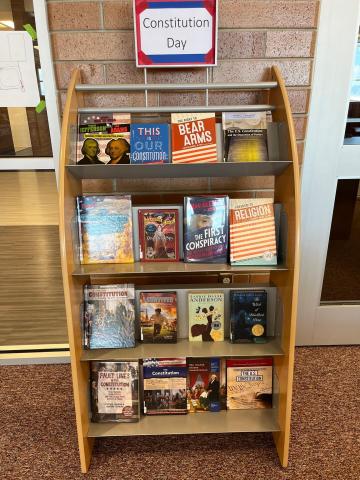 Our library at SCMS is ready for Constitution Day!