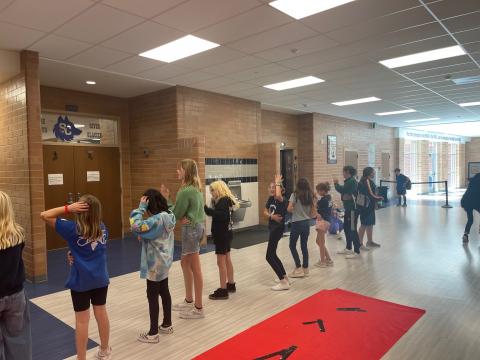 We had random dance Friday along with rolling out the red carpet for our amazing students. Students walked down the runway and showed up their awesome dance moves! It was so much fun.