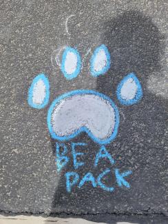be a pack with paw print