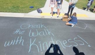 SCMS Chalk the walk with kindness! @neboschooldistrict